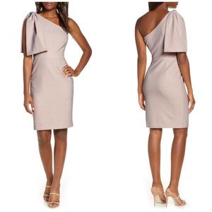 Eliza J One-Shoulder Glitter Cocktail Dress